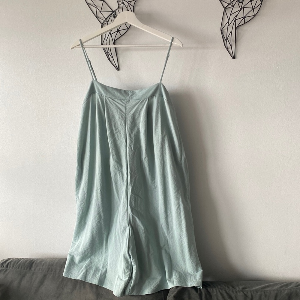 Zara Light Sage Green Spaghetti Strap Summer Dress